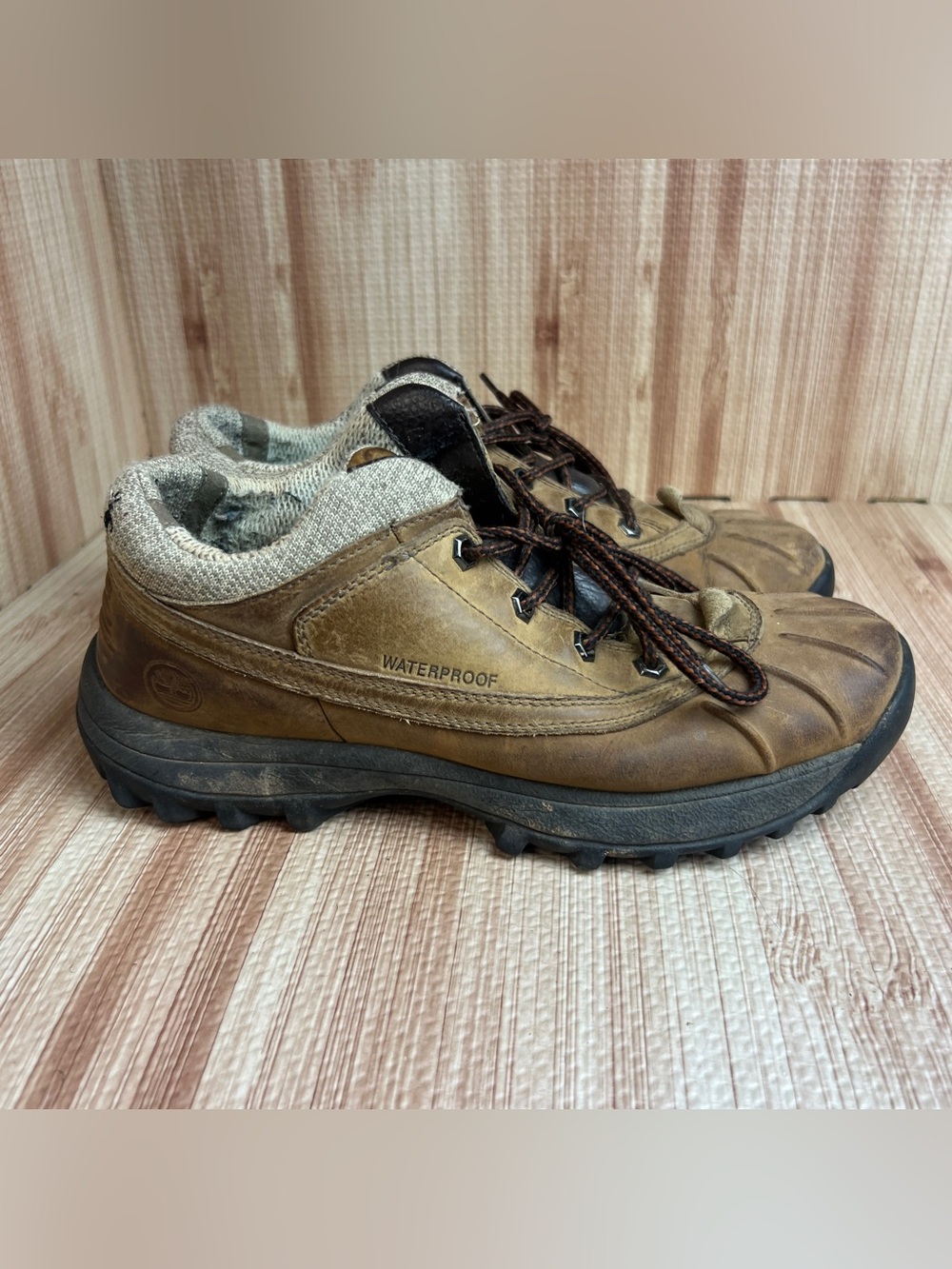 Timberland Canard Boots 8M Brown Low SmartWool Leather Waterproof Shoes